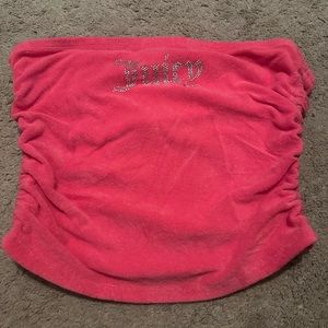 Juicy Couture Hot Pink Tube Top Y2K Size Medium